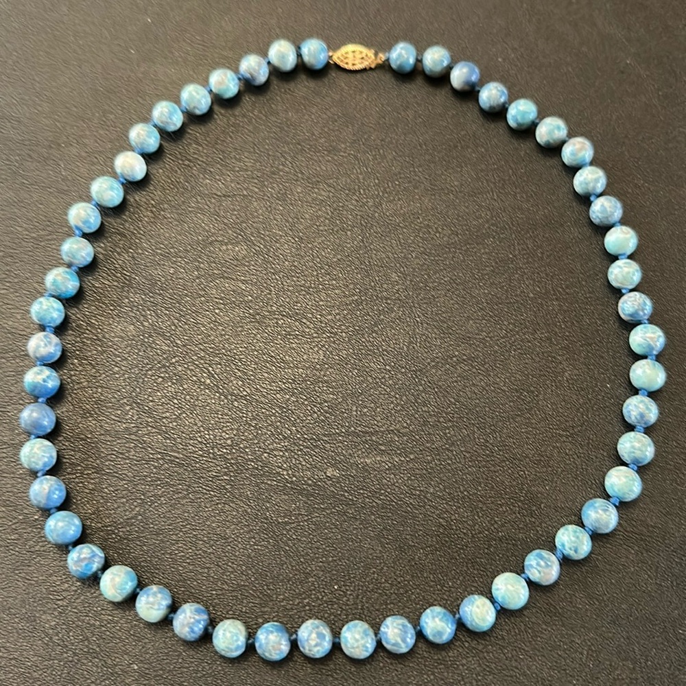 Natural Stone Beaded Hand Knotted Vintage Necklace
